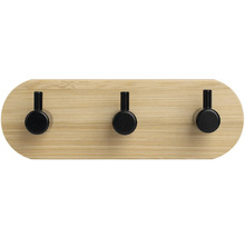 Bambusová šatní lišta se třemi háčky