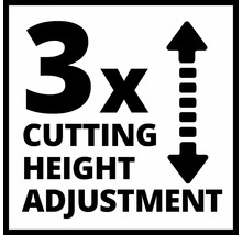 3x nastavení výšky sečení