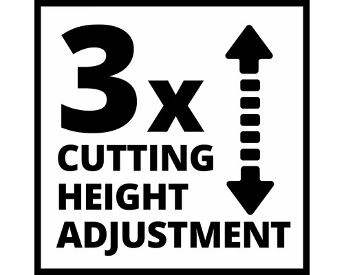 3x nastavení výšky sečení