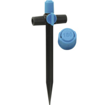 Zavlažovací příslušenství s nastavitelnou postřikovací hlavicí a zemním hrotem