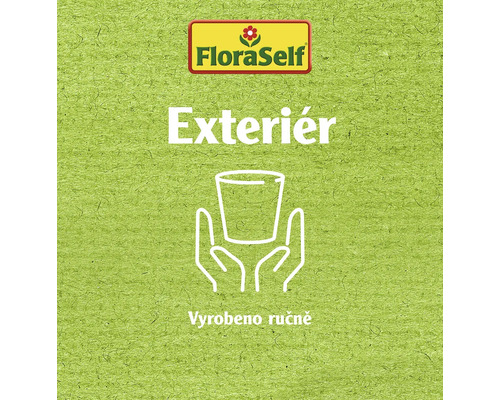 Logo FloraSelf. Vhodné pro venkovní použití. Ruční výroba.