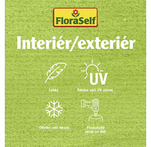 Logo FloraSelf. Vhodné do interiéru i exteriéru. Lehký. Odolné vůči UV záření. Mrazuvzdorné. Předvrtaný otvor na dně.