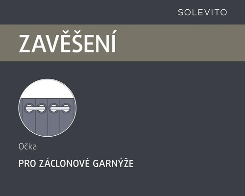 Zavěšení s očky pro záclonové tyče