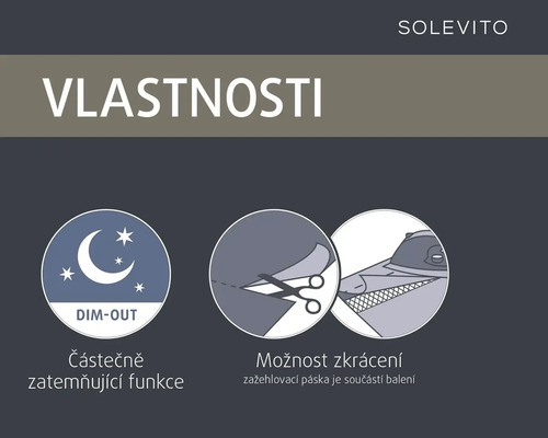 Vlastnosti produktu Solevito: Částečně zatemňující funkce a možnost zkrácení