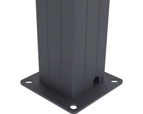 Detailní pohled na držák sloupku plotu pro montáž plotových dílců