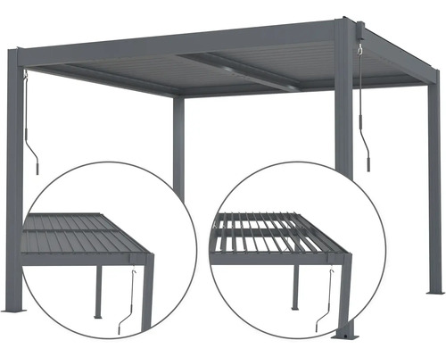 Pergola s nastavitelnou lamelovou střechou