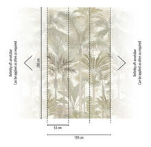Fototapeta s motivem tropických palem, 159 na 280 centimetrů, libovolně napojitelná.