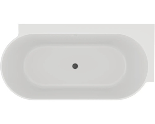 Volně stojící vana ze sanitárního akrylátu, pohled shora