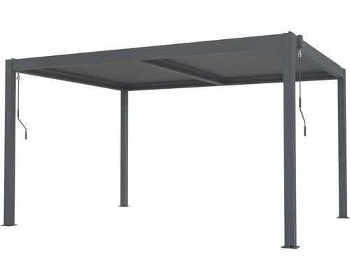 Volně stojící šedá pergola z hliníku