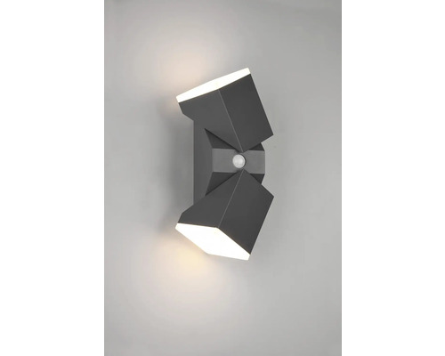 Šedé nástěnné svítidlo s pohybovým senzorem