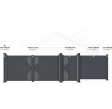 Různé plotové prvky s rozměry