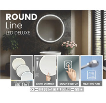 Kulaté LED zrcadlo s dotykovým spínačem, funkcí stmívání a funkcí proti zamlžování do koupelny