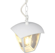 Bílé venkovní závěsné svítidlo s řetězem