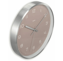 Nástěnné hodiny Hama s ciferníkem a stříbrným rámem