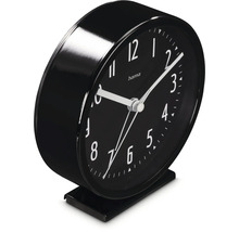 Černý budík Hama s bílými číslicemi