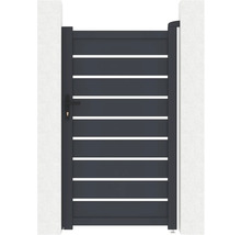 Hliníková zahradní branka s horizontálními lamelami