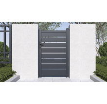 Hliníková zahradní branka s vodorovnými lamelami