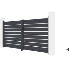 Hliníková posuvná brána s vodorovnými lamelami pro venkovní použití