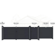 Různé plotové prvky s rozměry