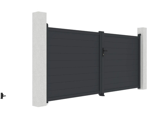 Hliníková zahradní branka se sloupky