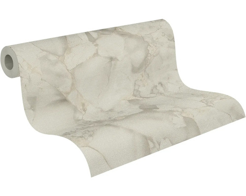 Vliesová tapeta s béžovým mramorovým vzhledem a strukturou kamene.