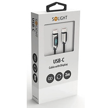 Nabíjecí kabel Solight USB-C s displejem v balení