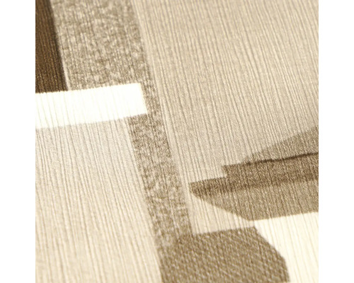 Vliesová tapeta s geometrickým vzorem a strukturovaným povrchem s jemnými svislými liniemi.