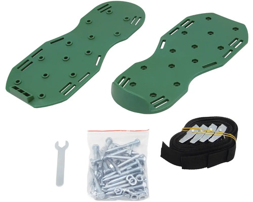 Provzdušňovací boty na trávník se šrouby, klíčem a popruhy