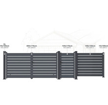 Různé hliníkové zahradní ploty různých rozměrů