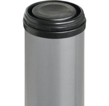 Kovový odpadkový koš s černým víkem