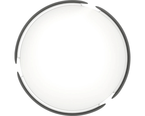 Kulaté zrcadlo s šedým orámováním