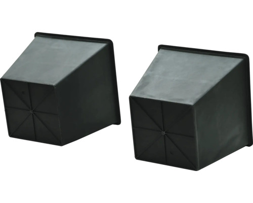 Dva čtvercové plastové květináče