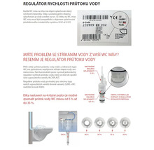 Informace o regulátoru průtoku vody pro toalety