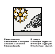 Symbol: Odolné proti posypové soli