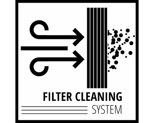 Symbol systému čištění filtru