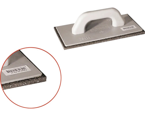 Zednické hladítko na obklady s rukojetí a houbou, rozměr 28x14 cm