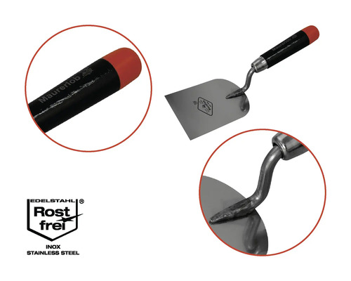 Špachtle Maurerlob s nerezovou čepelí a plastovou rukojetí