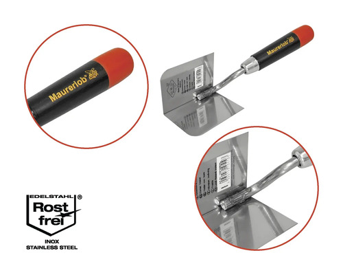 Rohová špachtle Maurerlob z nerezové oceli s plastovou rukojetí