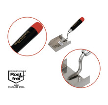 Zednická lžíce z nerezové oceli s plastovou rukojetí