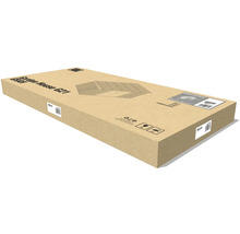 Obalová krabice pro zahradní domek G21 GRAH 483 z hnědé lepenky s vyobrazením a informacemi o produktu.