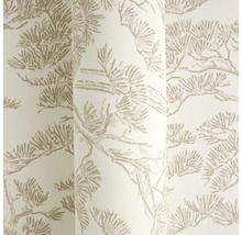 Vliesová tapeta se vzorem borovicových větví a jehličí v béžové a šedé barvě.