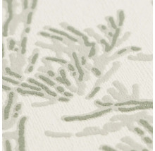 Detailní pohled na vliesovou tapetu s hmatatelnou strukturou a světle zeleným organickým vzorem z tečkovaných linií.