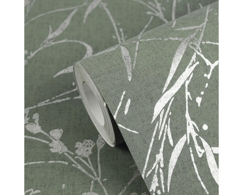 Role tapety s rostlinným vzorem