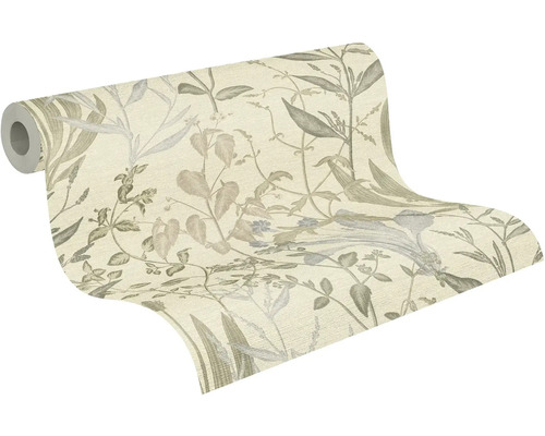 Role tapety s rostlinným vzorem