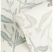 Role tapety s rostlinným vzorem