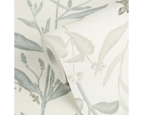 Role tapety s rostlinným vzorem