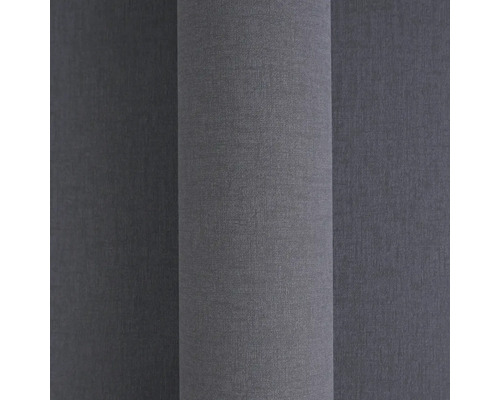 Vliesová tapeta s jemnou lněnou strukturou v tmavě šedé barvě.