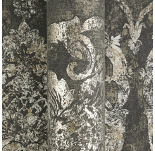 Vliesová tapeta s barokním ornamentálním vzorem ve vintage stylu a se strukturovaným povrchem.