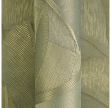 Vliesová tapeta se strukturovaným vzorem listů a metalickým efektem.