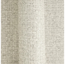 Béžová vliesová tapeta se strukturovaným vzhledem lýka a hrubým pleteným vzorem.